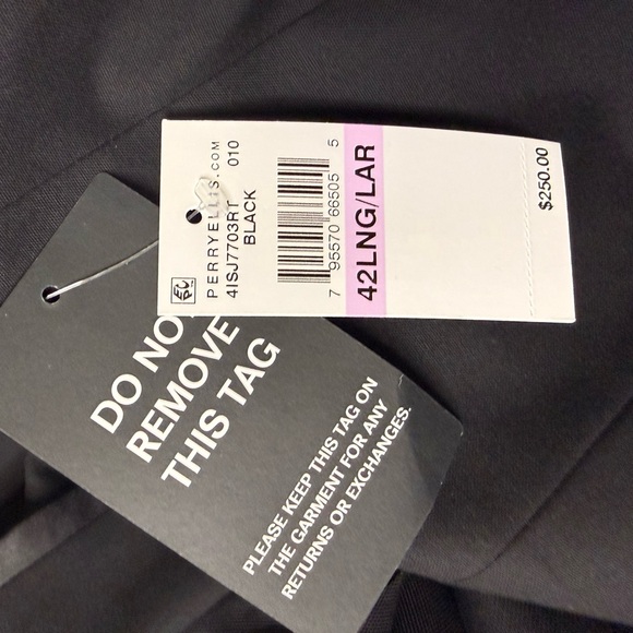 🖤 Perry Ellis Slim Fit Tuxedo Jacket – Men’s 42 Long – New With Tags - Picture 7 of 7